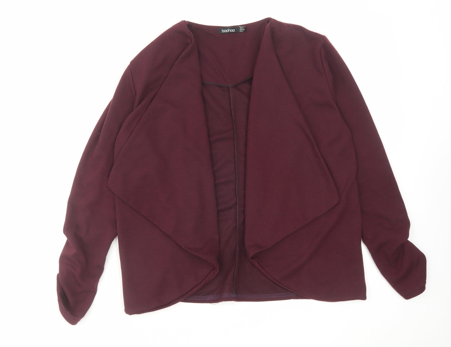 Boohoo Womens Red Kimono Jacket Size 12