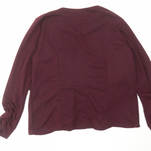 Boohoo Womens Red Kimono Jacket Size 12