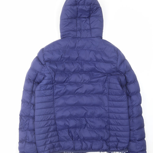 Crew Clothing Womens Blue Quilted Jacket Size 12 Zip