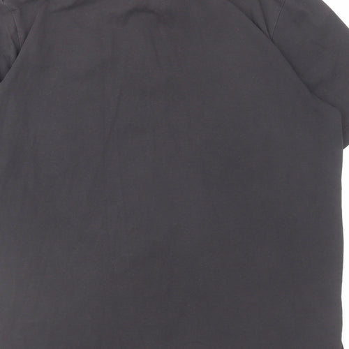 adidas Mens Grey Cotton Polo Size L Collared Button - Crusaders