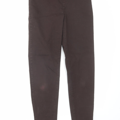 Marks and Spencer Womens Brown Cotton Jegging Jeans Size 8 L26 in Regular