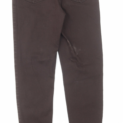 Marks and Spencer Womens Brown Cotton Jegging Jeans Size 8 L26 in Regular