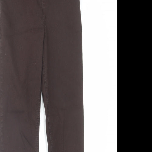 Marks and Spencer Womens Brown Cotton Jegging Jeans Size 8 L26 in Regular