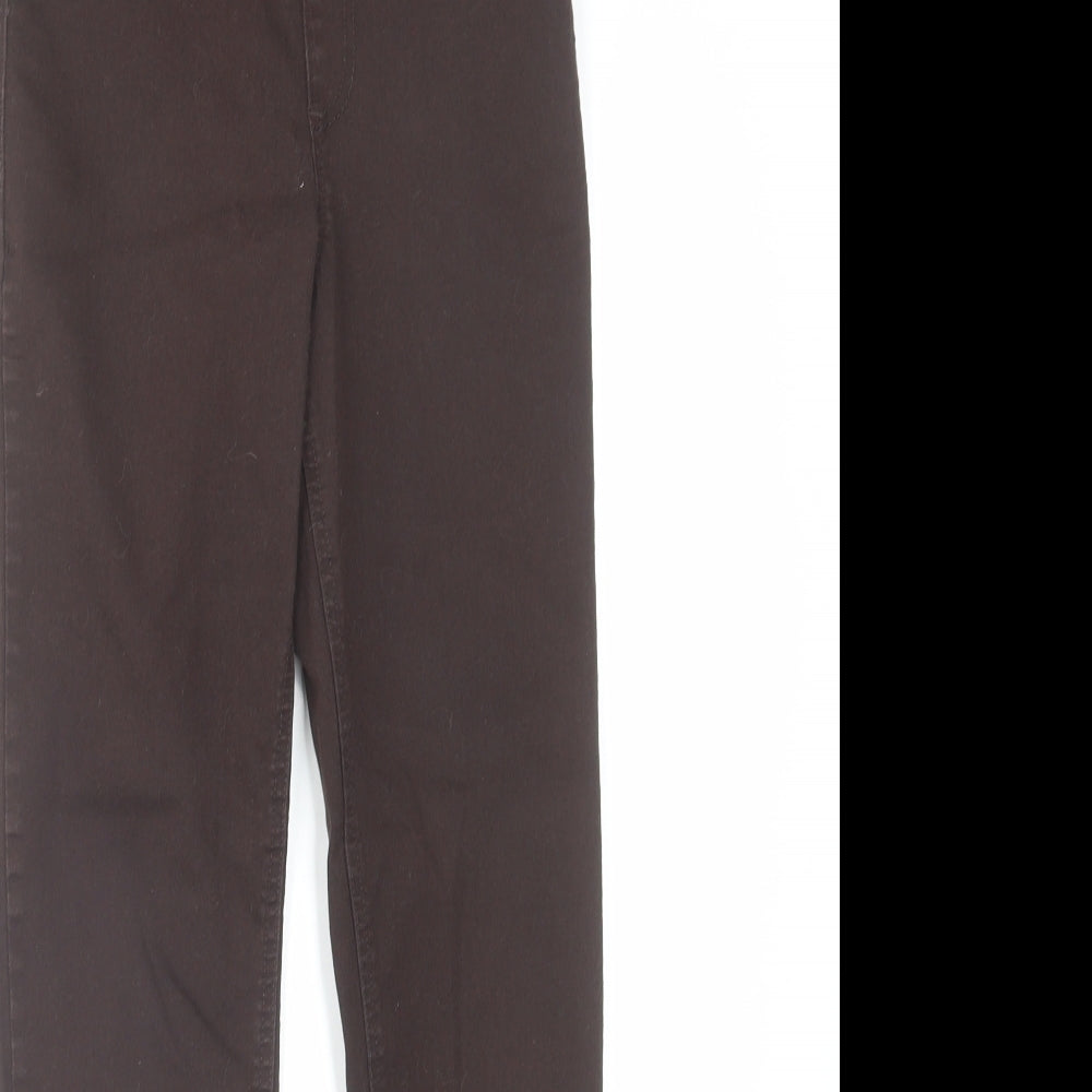 Marks and Spencer Womens Brown Cotton Jegging Jeans Size 8 L26 in Regular