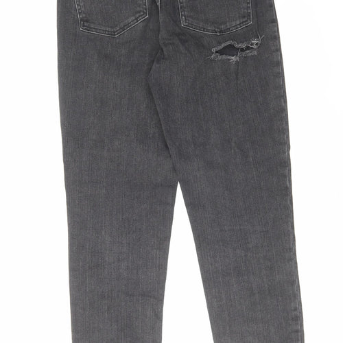 ASOS Womens Grey Cotton Tapered Jeans Size 26 in L32 in Regular Zip