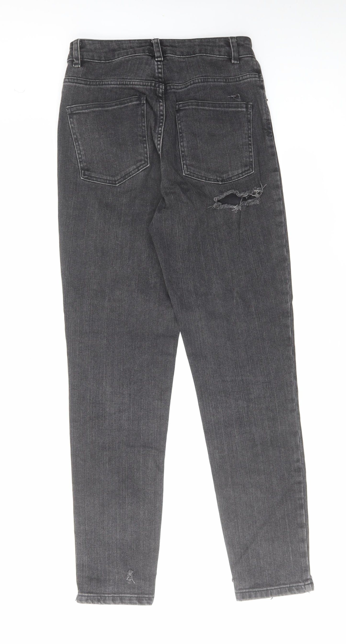 ASOS Womens Grey Cotton Tapered Jeans Size 26 in L32 in Regular Zip