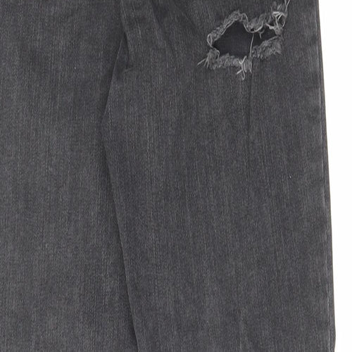 ASOS Womens Grey Cotton Tapered Jeans Size 26 in L32 in Regular Zip