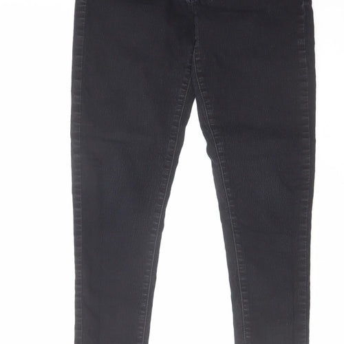 Denim & Co. Womens Black Cotton Skinny Jeans Size 10 L26 in Regular Zip