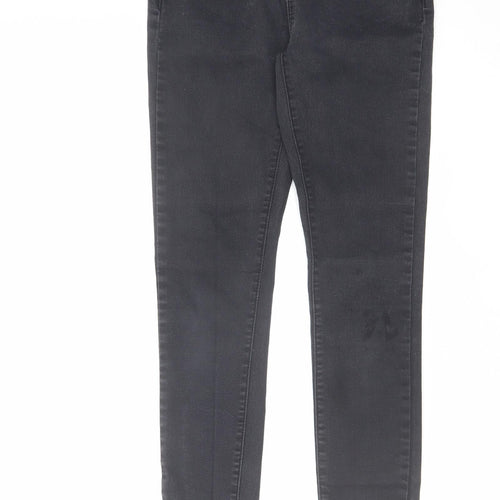 Denim & Co. Womens Black Cotton Skinny Jeans Size 10 L28 in Regular Zip