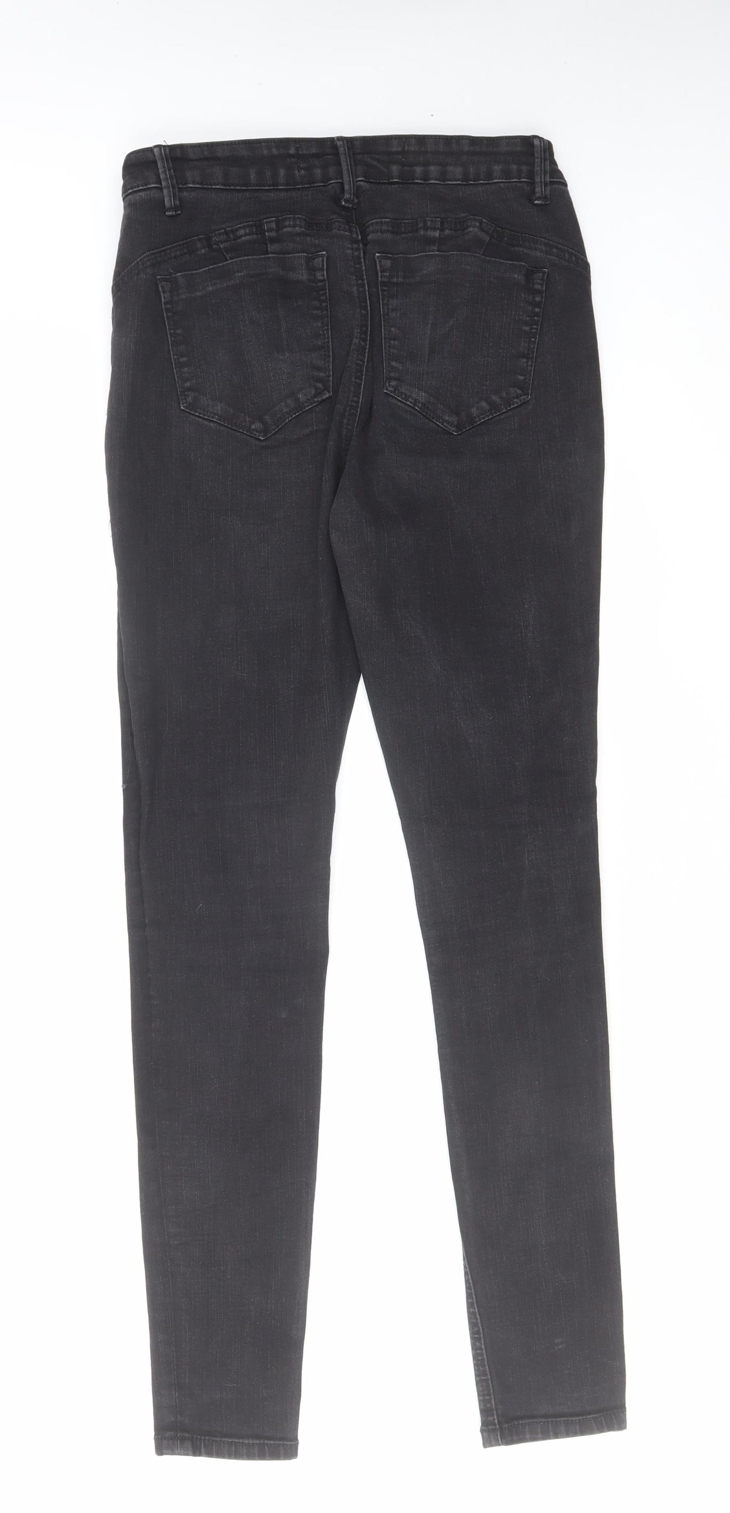 Denim & Co. Womens Black Cotton Skinny Jeans Size 10 L29 in Regular Zip