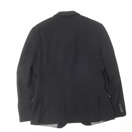 Ben Sherman Mens Black Polyester Jacket Suit Jacket Size 40 Regular