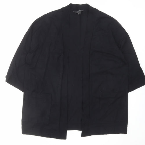 Dorothy Perkins Womens Black V-Neck Viscose Cardigan Jumper Size 12