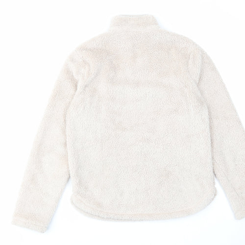 H&M Womens Beige Polyester Pullover Sweatshirt Size XS Zip