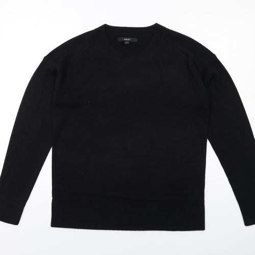 NEXT Womens Black Round Neck Acrylic Pullover Jumper Size S