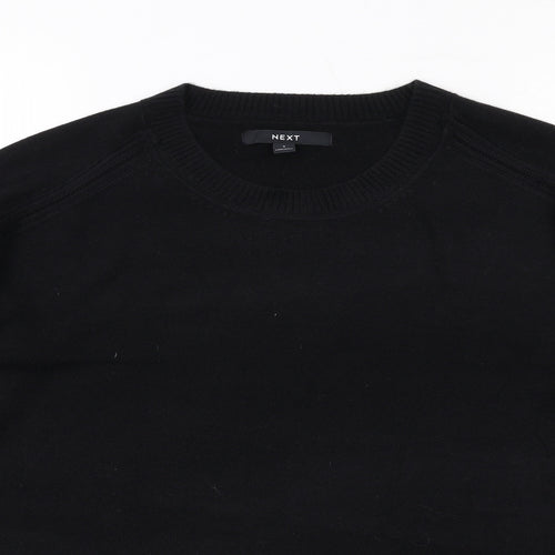 NEXT Womens Black Round Neck Acrylic Pullover Jumper Size S