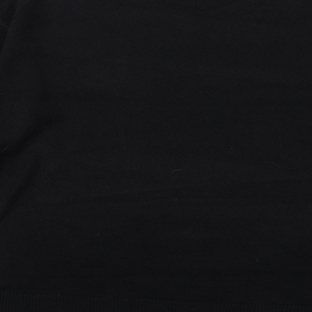 NEXT Womens Black Round Neck Acrylic Pullover Jumper Size S