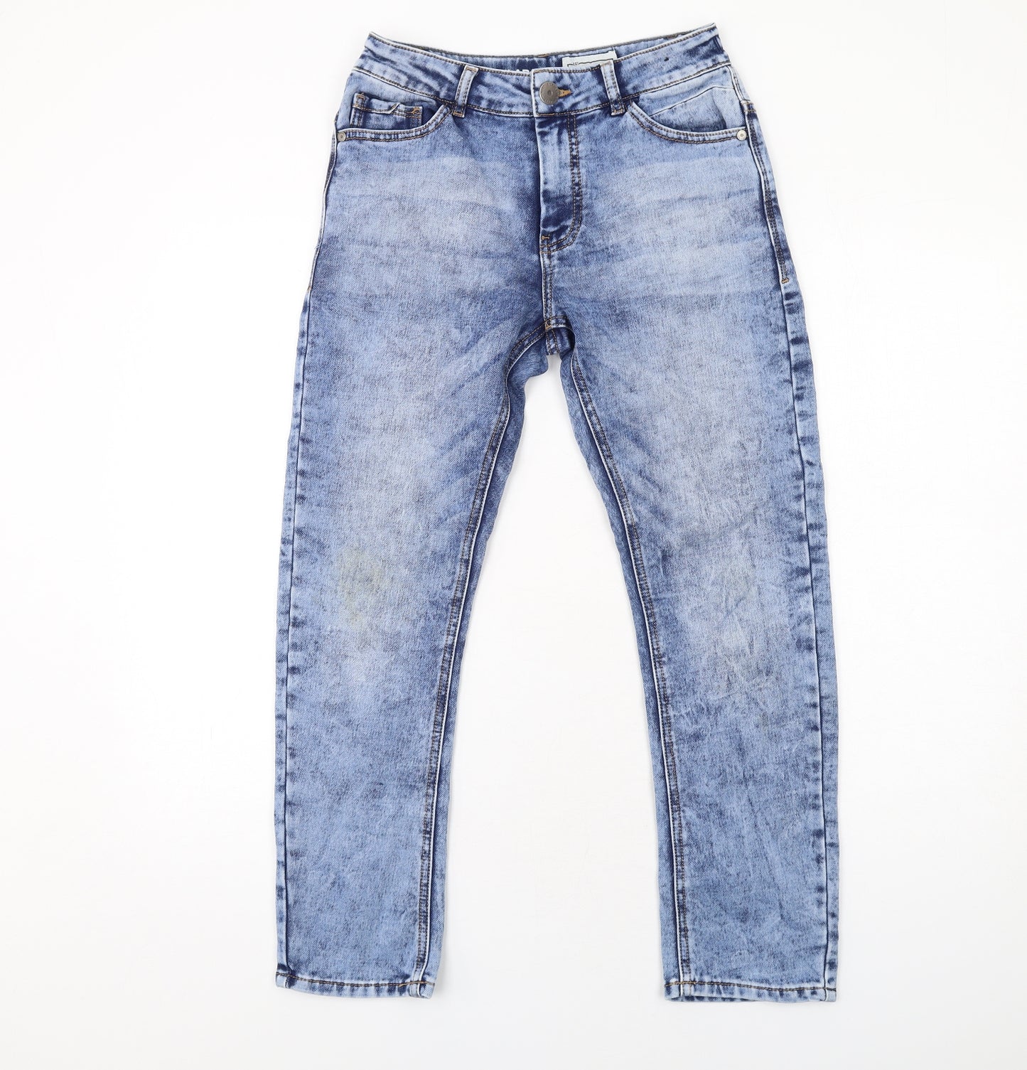 NEXT Boys Blue Cotton Skinny Jeans Size 11 Years L26 in Regular Zip