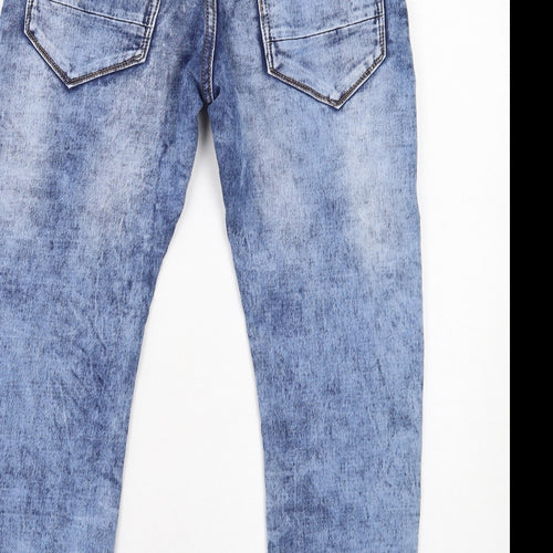 NEXT Boys Blue Cotton Skinny Jeans Size 11 Years L26 in Regular Zip