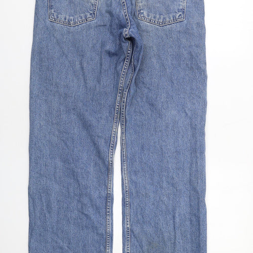 Levi's Mens Blue Cotton Straight Jeans Size 34 in L33 in Regular Zip