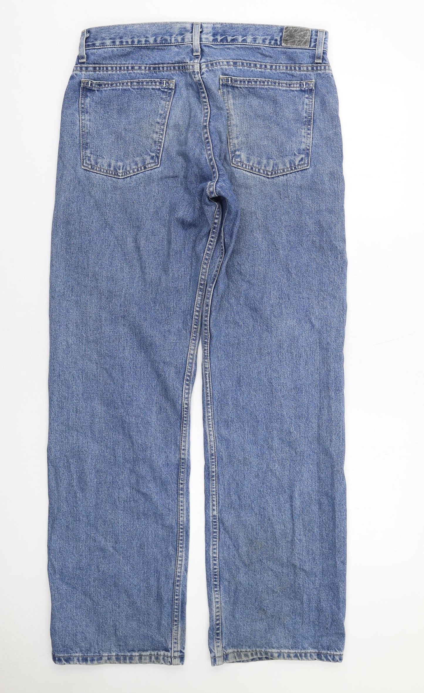 Levi's Mens Blue Cotton Straight Jeans Size 34 in L33 in Regular Zip