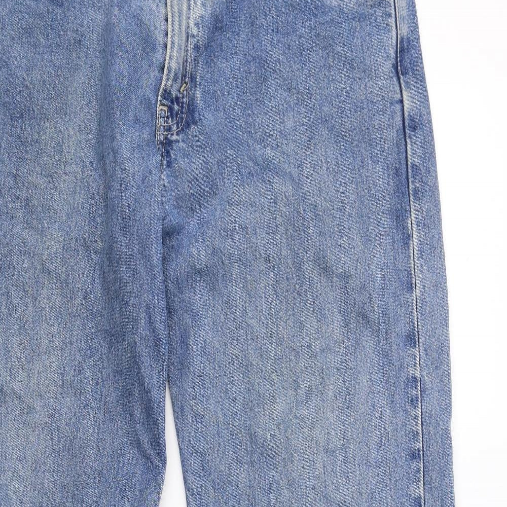 Levi's Mens Blue Cotton Straight Jeans Size 34 in L33 in Regular Zip