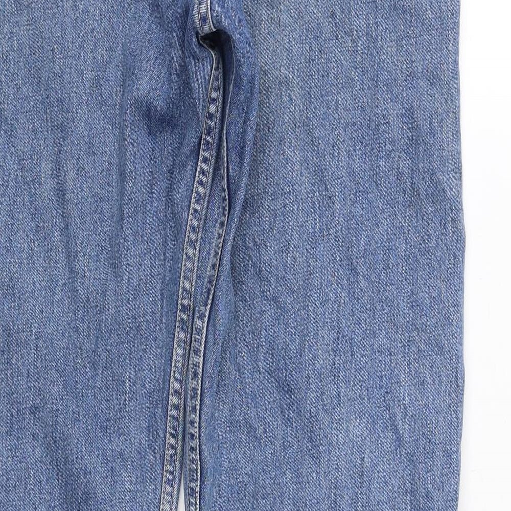 Levi's Mens Blue Cotton Straight Jeans Size 34 in L33 in Regular Zip