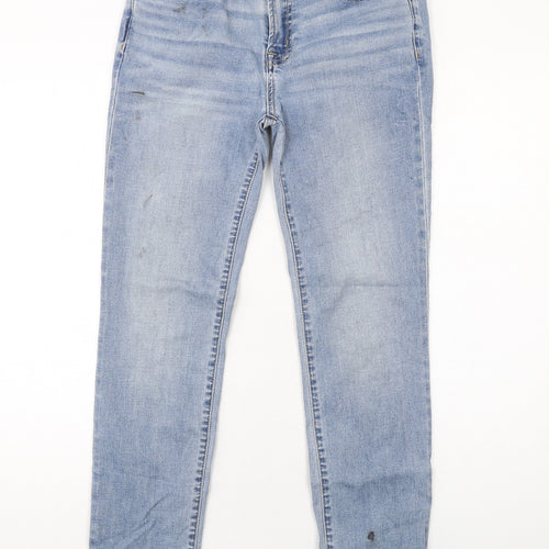 Gap Womens Blue Cotton Straight Jeans Size 6 L30 in Regular Zip