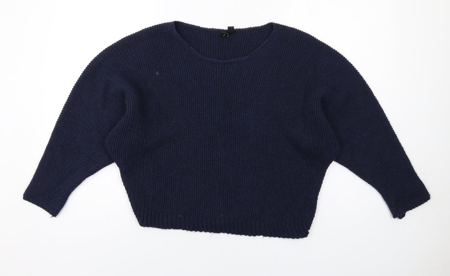 Izabel London Womens Blue Round Neck Acrylic Pullover Jumper Size 8