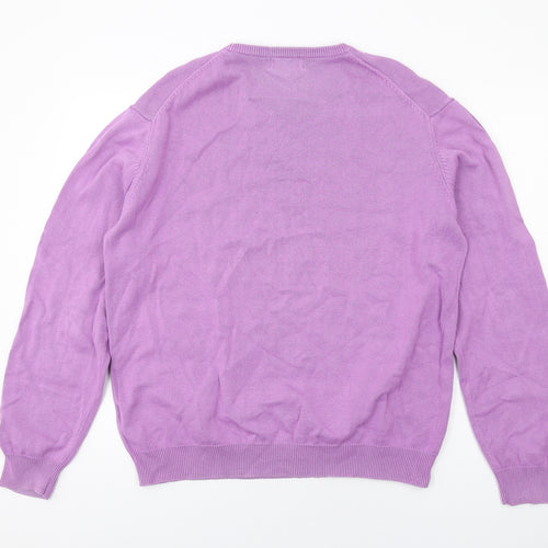 Blue Harbour Womens Purple Round Neck Cotton Pullover Jumper Size XL