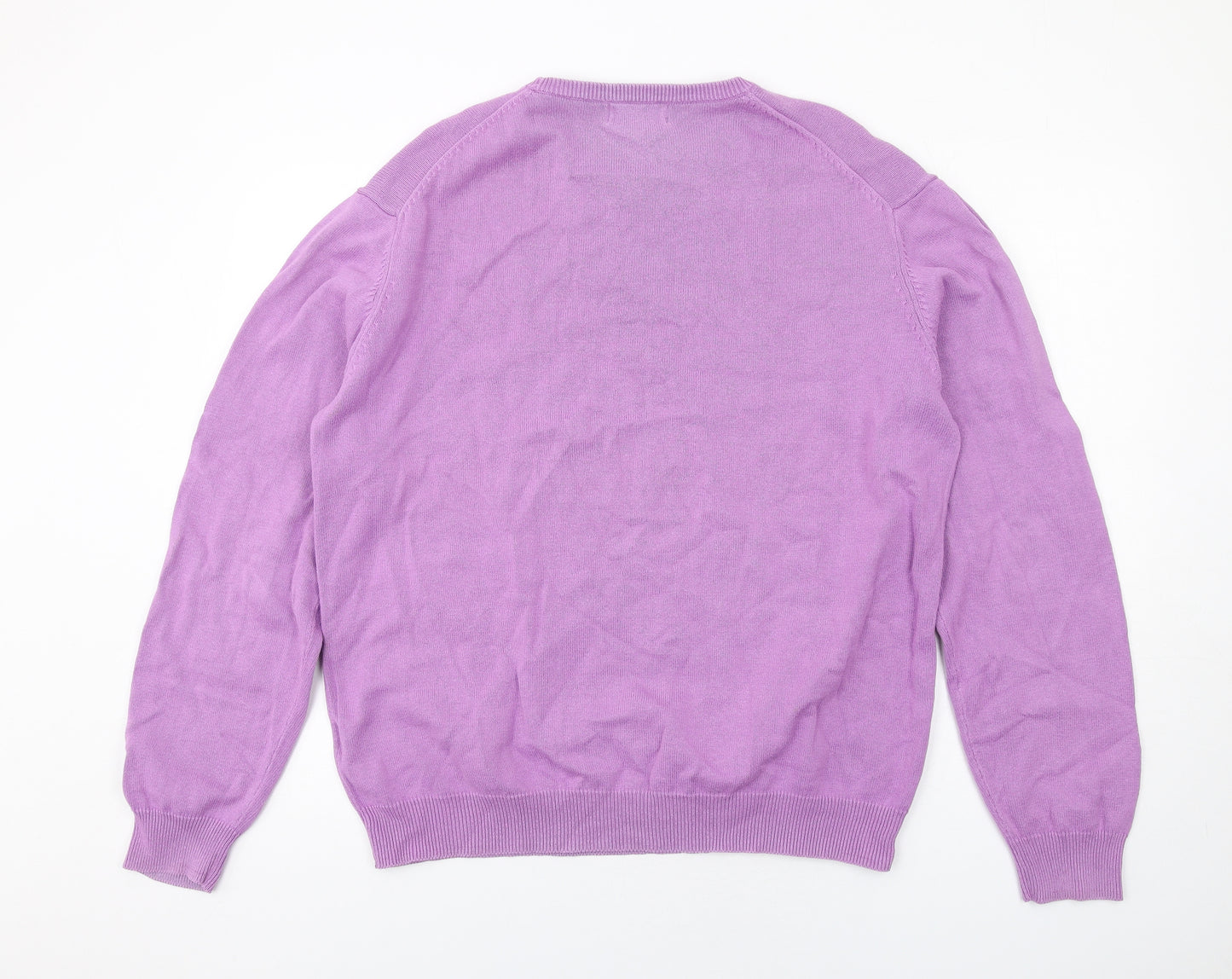 Blue Harbour Womens Purple Round Neck Cotton Pullover Jumper Size XL
