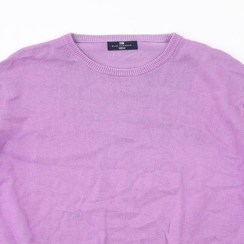 Blue Harbour Womens Purple Round Neck Cotton Pullover Jumper Size XL