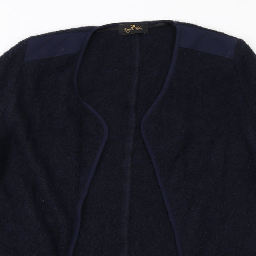 EUGEN KLEIN Womens Blue V-Neck Acrylic Cardigan Jumper Size 14