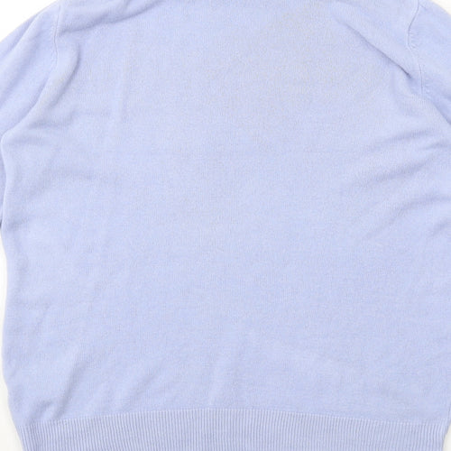 Marks and Spencer Womens Blue Roll Neck Acrylic Pullover Jumper Size 10