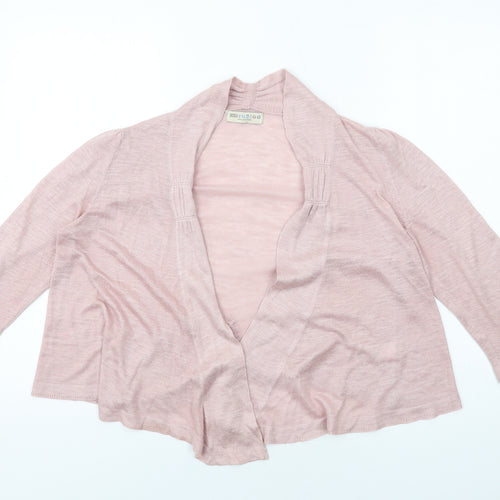 Indigo Womens Pink V-Neck Acrylic Cardigan Jumper Size 12