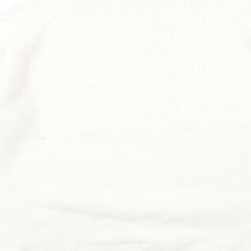 Dorothy Perkins Womens Ivory Round Neck Geometric Acrylic Pullover Jumper Size 16 - Heart Pattern