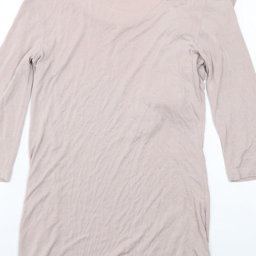 Limited Collection Womens Beige Viscose A-Line Size 8 Scoop Neck Pullover