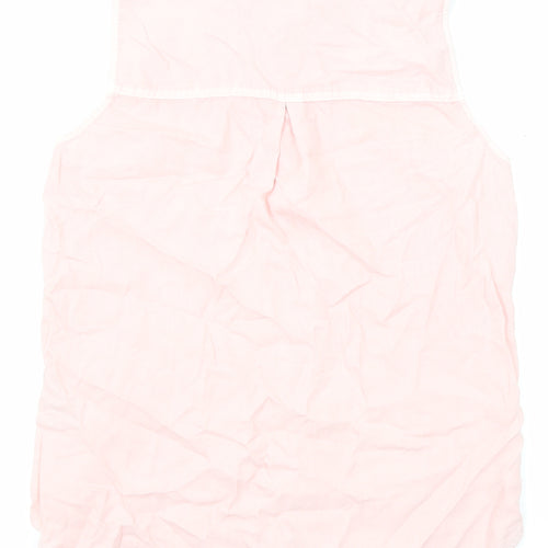 Marks and Spencer Womens Pink Lyocell Basic Button-Up Size 12 Collared