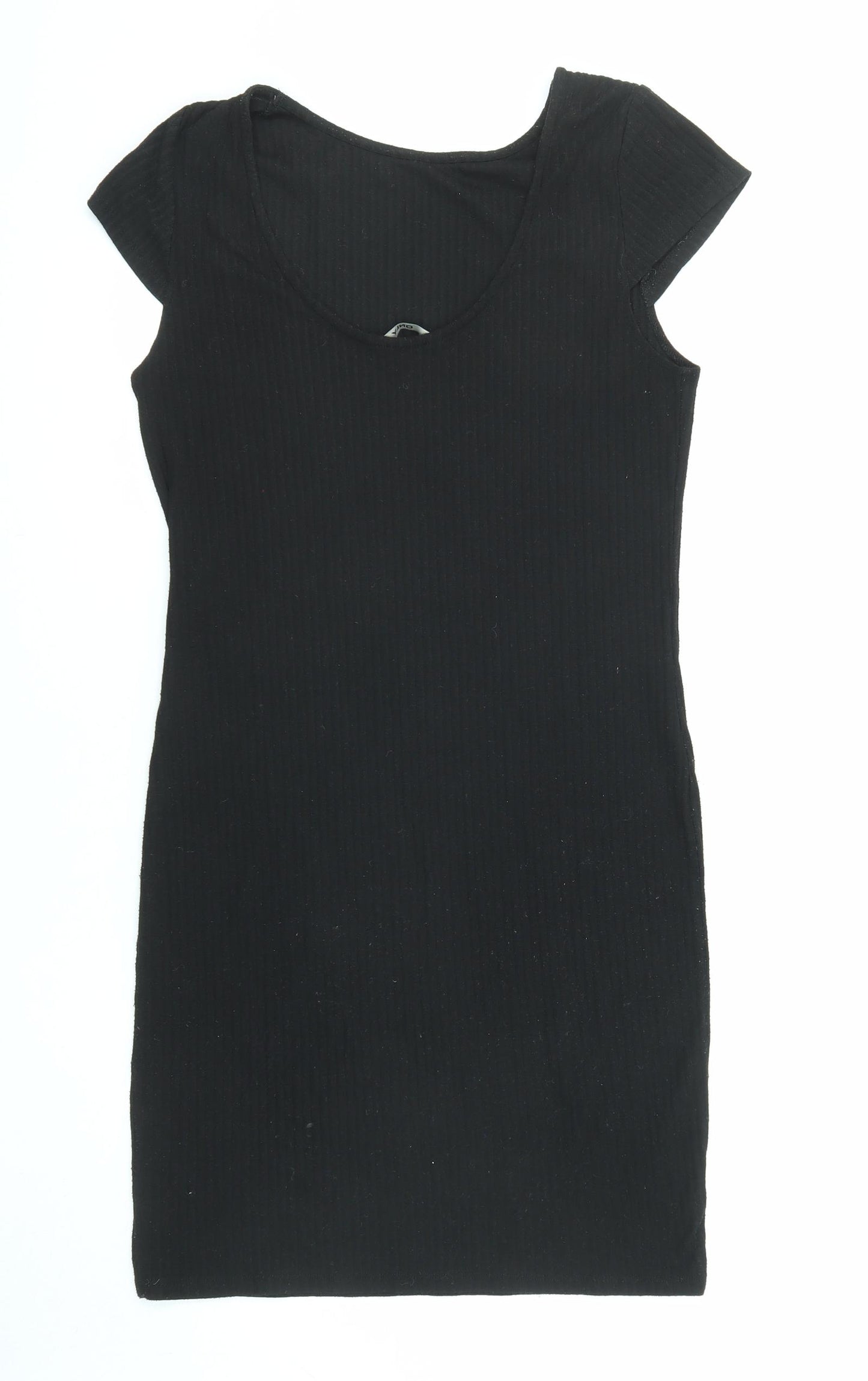 Only Womens Black Polyester Shift Size XL Boat Neck Pullover