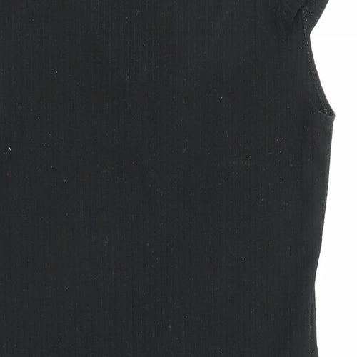Only Womens Black Polyester Shift Size XL Boat Neck Pullover
