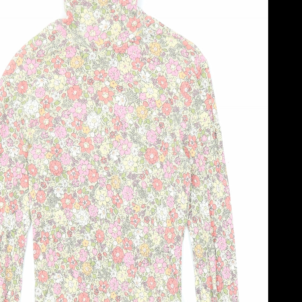 H&M Womens Multicoloured Fair Isle Cotton Bodysuit One-Piece Size S Snap