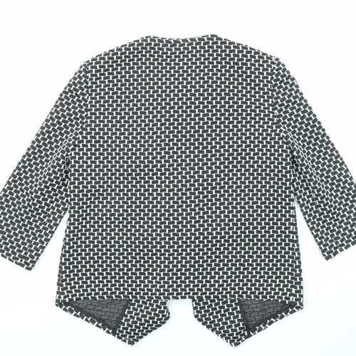Marks and Spencer Womens Black Geometric Kimono Jacket Size 10