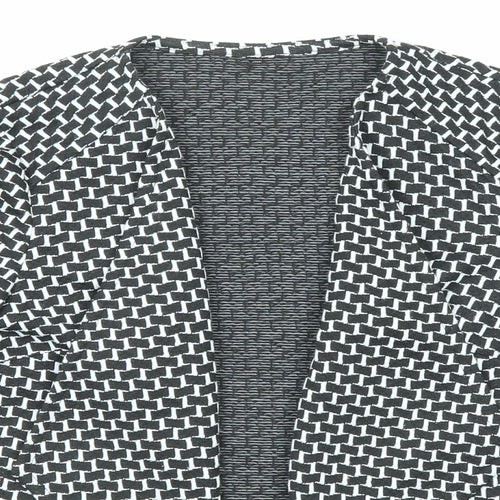 Marks and Spencer Womens Black Geometric Kimono Jacket Size 10