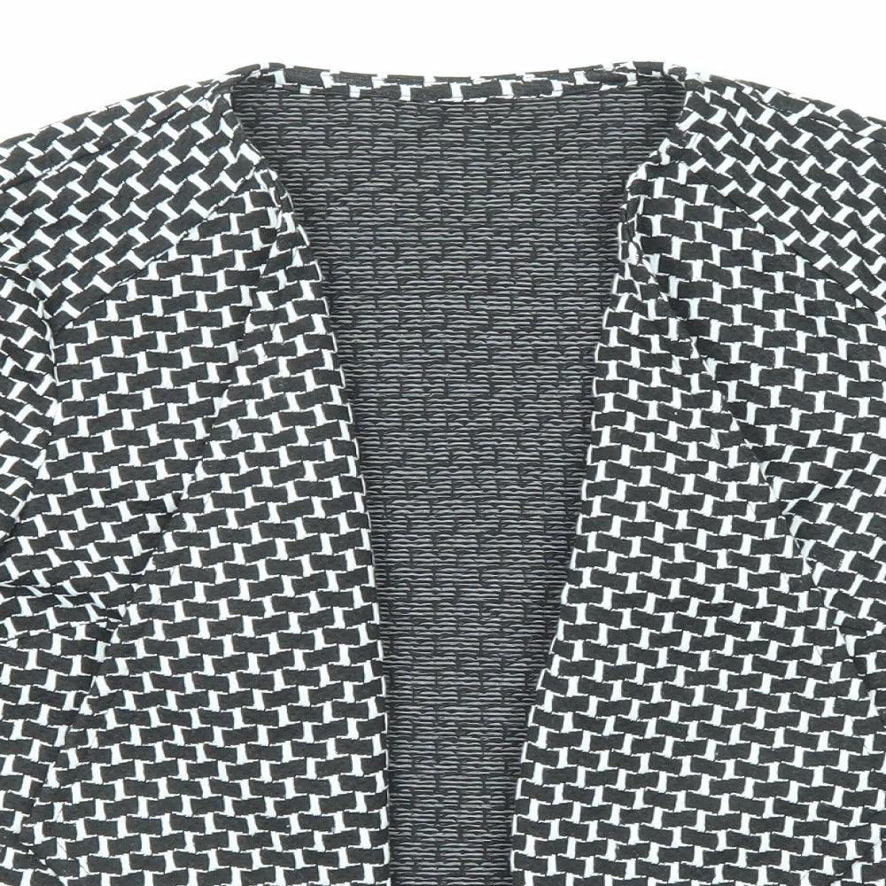 Marks and Spencer Womens Black Geometric Kimono Jacket Size 10