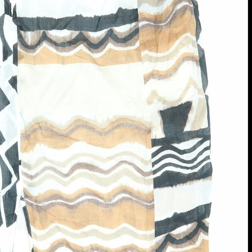 Steilmann Womens Multicoloured Geometric Cotton A-Line Skirt Size 16 Zip