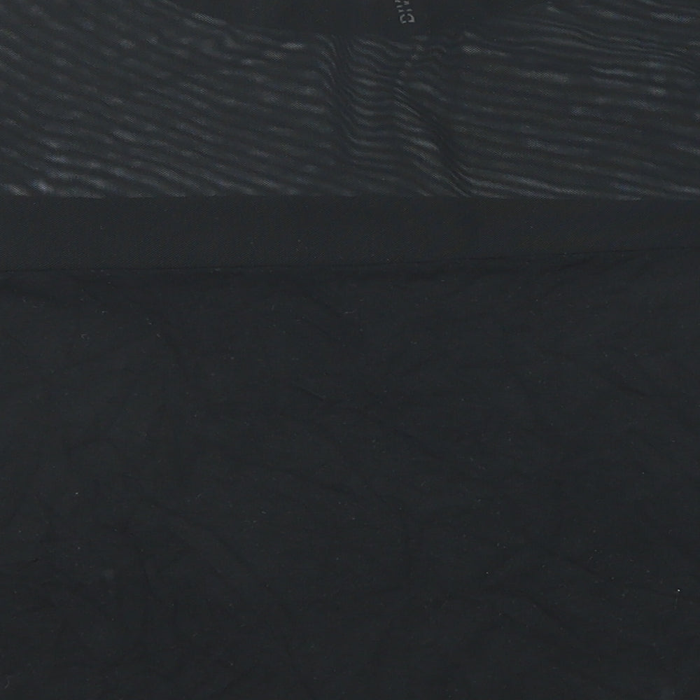 Divided by H&M Womens Black Polyester Basic T-Shirt Size S Round Neck