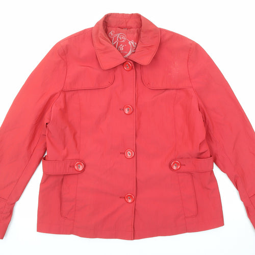 Klass Womens Red Jacket Size 18 Button