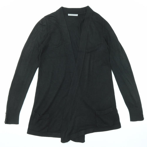 Marks and Spencer Womens Black V-Neck Acrylic Cardigan Jumper Size 12