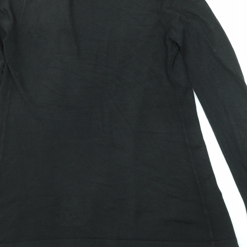 Marks and Spencer Womens Black V-Neck Acrylic Cardigan Jumper Size 12