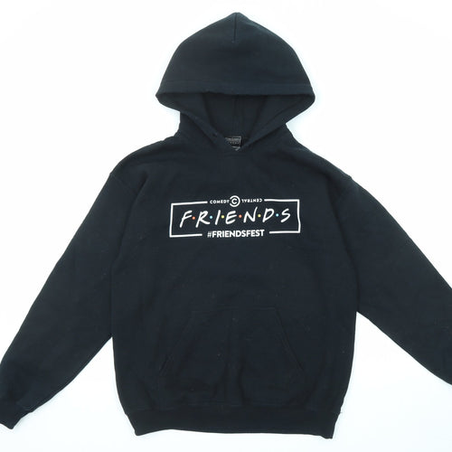 Friends Mens Black Cotton Pullover Hoodie Size M - Friendsfest 2016
