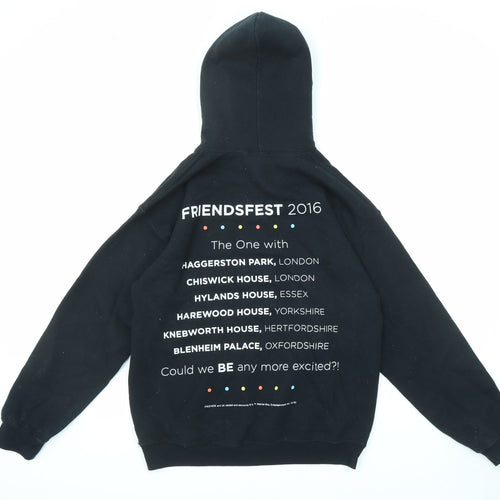 Friends Mens Black Cotton Pullover Hoodie Size M - Friendsfest 2016
